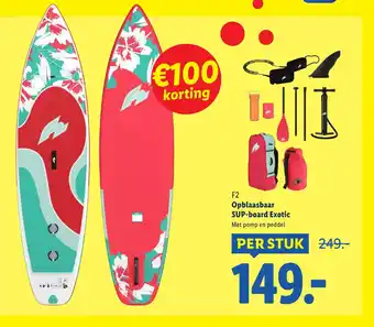Lidl F2 Opblaasbaar SUP-board Exotic aanbieding