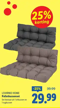 Lidl Livarno home Palletkussenset aanbieding