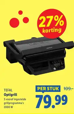 Lidl TEFAL Optigrill aanbieding