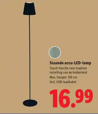 Lidl Staande accu LED lamp aanbieding