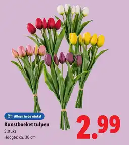 Lidl Kunstboeket tulpen aanbieding