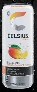Albert Heijn Celsius sparkling mango lemonade flavour aanbieding