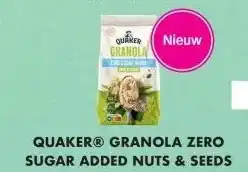 Albert Heijn Quaker granola zero sugar added nuts & seeds aanbieding