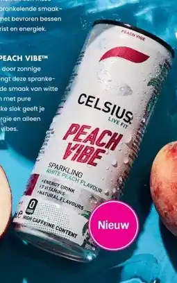 Albert Heijn Celsius peach vibe aanbieding