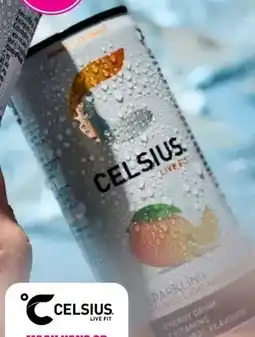 Albert Heijn Celsius sparkling mango lemonade flavour aanbieding