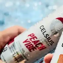 Albert Heijn Celsius sparkling peach vibe aanbieding