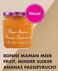 Albert Heijn Bonne maman meer fruit, minder suiker ananas passievrucht aanbieding