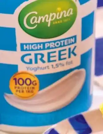 Albert Heijn Campina high protein greek Yoghurt 1,5% fat aanbieding