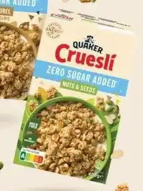 Albert Heijn Quaker cruesli zero sugar added nuts en seeds aanbieding