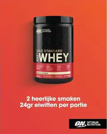 Albert Heijn Optimum nutrition gold standard whey vanilla ice cream aanbieding