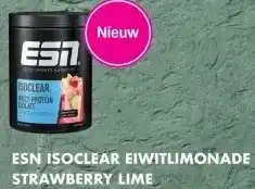 Albert Heijn Esn isoclear eiwitlimonade strawberry lime aanbieding
