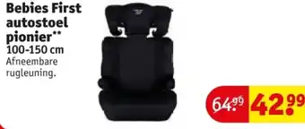 Kruidvat Bebies First autostoel pionier aanbieding