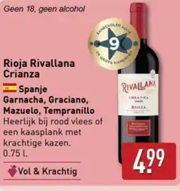 ALDI Rioja Rivallana Crianza aanbieding
