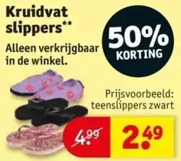 Kruidvat Kruidvat slippers aanbieding