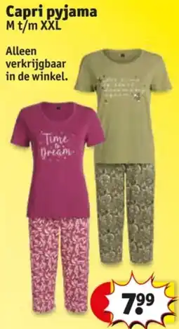 Kruidvat Capri pyjama aanbieding