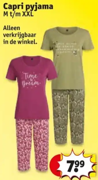 Kruidvat Capri pyjama aanbieding