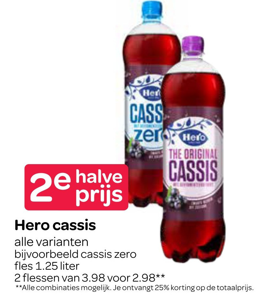 Spar Hero cassis 1,25 liter aanbieding