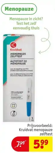 Kruidvat Kruidvat Menopauze Zelftest aanbieding