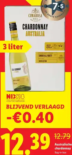 Lidl Australische chardonnay aanbieding
