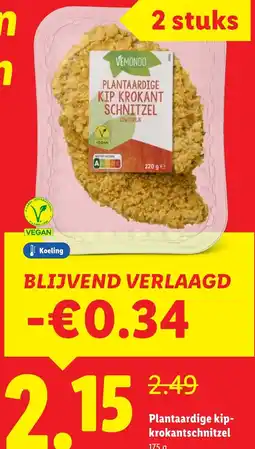Lidl Plantaardige kip- krokant schnitzel aanbieding