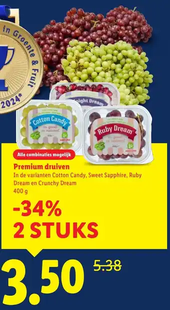 Lidl Premium druiven aanbieding