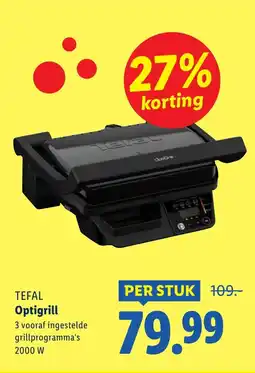 Lidl TEFAL Optigrill aanbieding