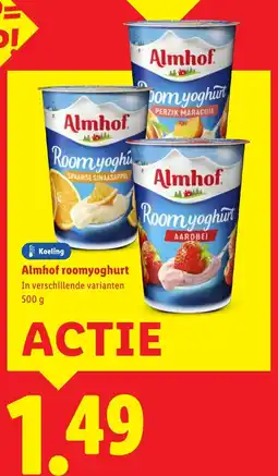 Lidl Almhof roomyoghurt aanbieding