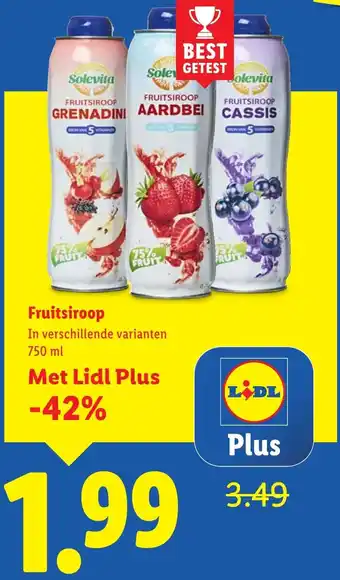 Lidl Fruitsiroop aanbieding