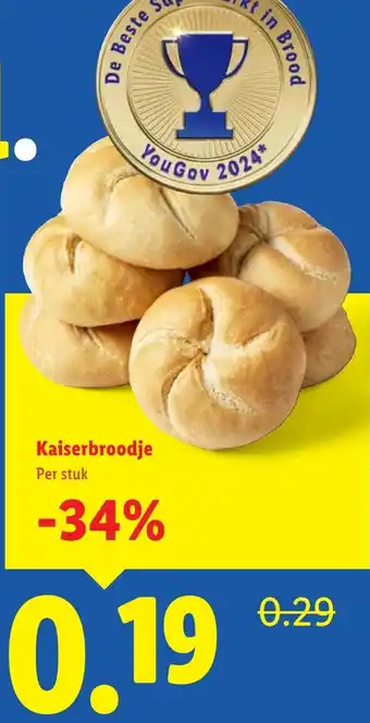 Lidl Kaiserbroodje aanbieding