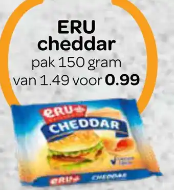 Spar Eru cheddar 150 gram aanbieding