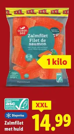 Lidl Zalmfilet met huid aanbieding