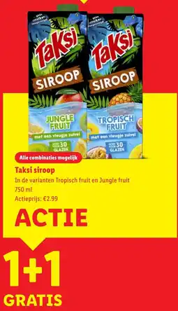 Lidl Taksi siroop aanbieding
