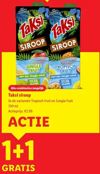 Lidl Taksi siroop aanbieding