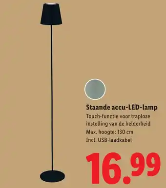 Lidl Staande accu-LED-lamp aanbieding