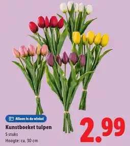 Lidl Kunstboeket tulpen aanbieding