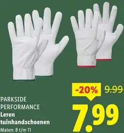 Lidl Parkside performance Leren tuinhandschoenen aanbieding