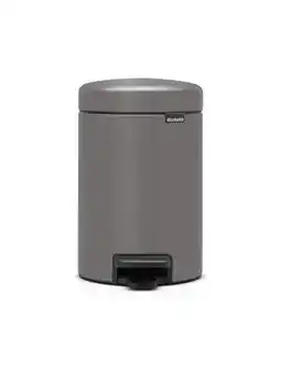 Amazon Brabantia NewIcon Prullenbak, Kunststof Binnenemmer, Mineral Concrete Grey, 3 Liter aanbieding