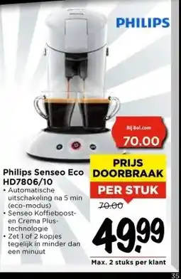 Vomar Voordeelmarkt Philips Senseo Eco HD7806/10 aanbieding