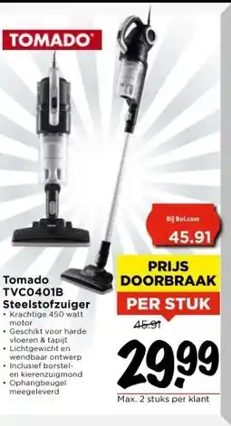 Vomar Voordeelmarkt Tomado TVC0401B Steelstofzuiger aanbieding