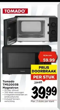 Vomar Voordeelmarkt Tomado TMS2003B Magnetron aanbieding