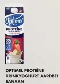 Albert Heijn Optimel proteïne drinkyoghurt aardbei banaan aanbieding
