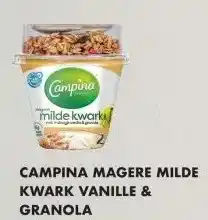 Albert Heijn Campina magere milde kwark vanille & granola aanbieding