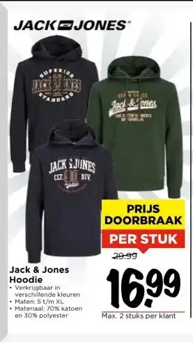 Vomar Voordeelmarkt Jack & Jones Hoodie aanbieding