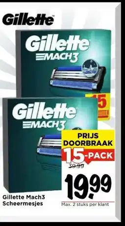 Vomar Voordeelmarkt Gillette Mach3 Scheermesjes aanbieding