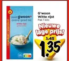Vomar Voordeelmarkt G'woon Witte rijst aanbieding