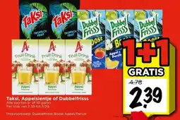Vomar Voordeelmarkt Taksi, Appelsientje of Dubbelfrisss aanbieding