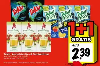 Vomar Voordeelmarkt Taksi, Appelsientje of Dubbelfrisss aanbieding