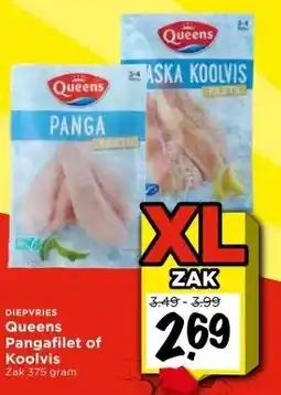 Vomar Voordeelmarkt DIEPVRIES Queens Pangafilet of Koolvis aanbieding
