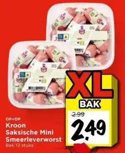 Vomar Voordeelmarkt Kroon Saksische Mini Smeerleverworst aanbieding