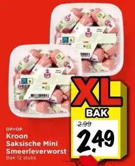 Vomar Voordeelmarkt Kroon Saksische Mini Smeerleverworst aanbieding